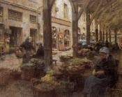 莱昂 奥古斯汀 莱尔米特 : The Covered Vegetable Market, St Malo